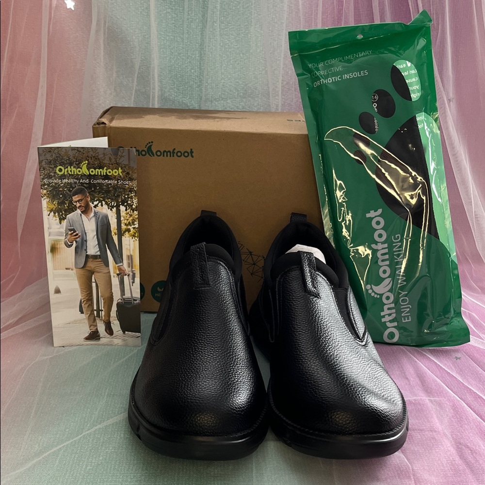 Black Leather Men's Oxfords